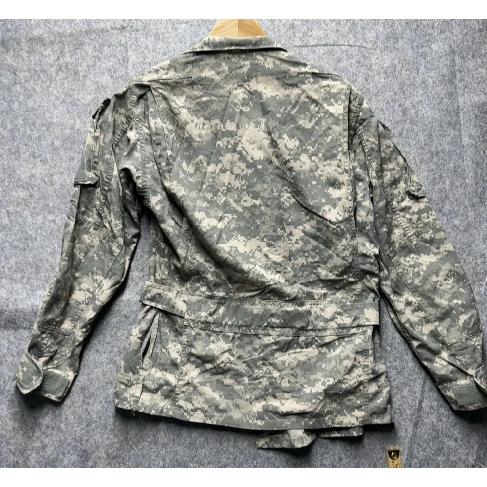 US Army Camouflage Combat Uniform Zip‎ Up Shirt - MEDIUM Long - Digital Camo